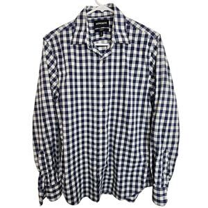 Bonobos Mens Checker Dress Shirt Sz M Tailored Fit Career Business Corp Classic